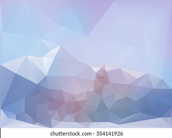 Mountain low poly vector. Blur bokeh vintage style vector background 