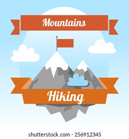 mountain low-poly style illustration for your design