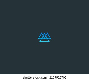 Gebirgsbuchstabe M Logo Vektor-Vorlage Abstraktes Monogramm-Symbol