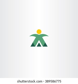 mountain man mountaineer icon vector