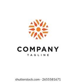 Mountain Mandala simple logo icon vector