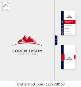mountain map navigator logo template free business card design template