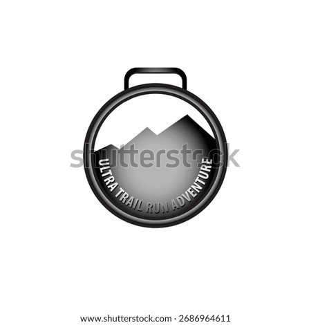 mountain marathon trail run medal design,trail run logo design