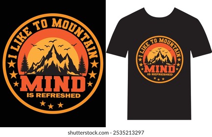 Mountain Mind Refresh Nature Lover's T-Shirt - Refresh Your Soul in the Great Outdoors