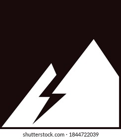 mountain minimalist logo vector design