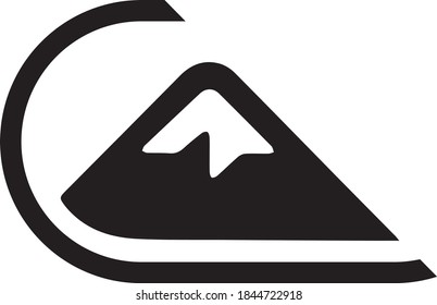 mountain minimalist logo vector design