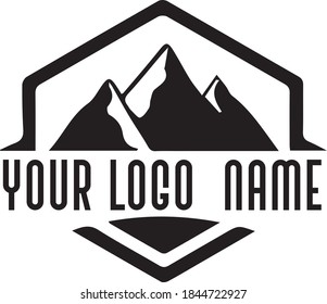 diseño de vectores de logotipo minimalista de montaña