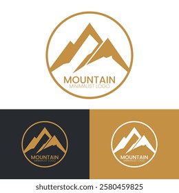 Mountain minimalist logo vector illustration