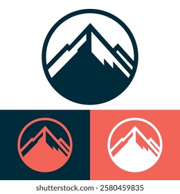 Mountain minimalist logo vector illustration
