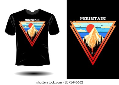 mountain mockup retro vintage design