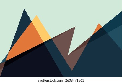 Mountain Modern geometric background with bold colourful vector shapes