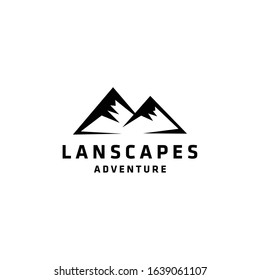 Mountain modern landscape Vector logo design