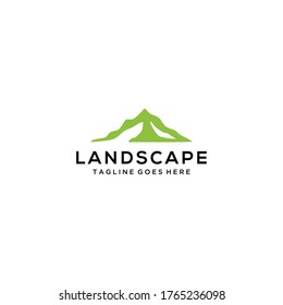 Mountain modern landscape Vector logo design template