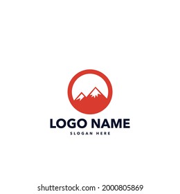 diseño de logotipo moderno de montaña