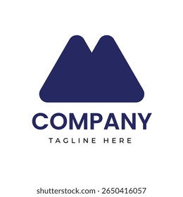 mountain Modern and minimalist corporate logo with abstract shape. Ideal for professional businesses, startups, technology companies, consulting firms, or brand identity design. Clean vector