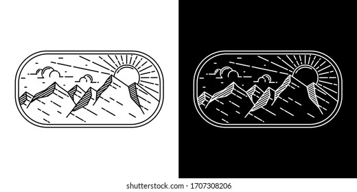 ein Monoline-Badge-Design