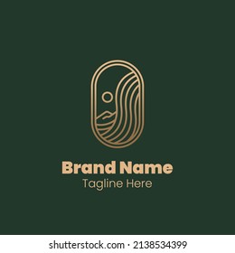 Mountain Monoline Brand Logo Illustration