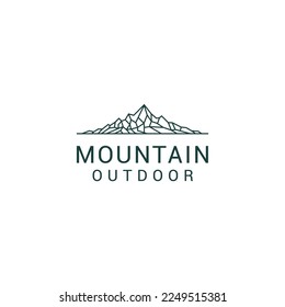 MOuntain month  logo design icon vector
