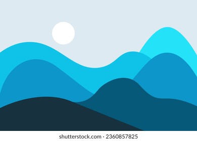mountain in the morning vector illustration background
