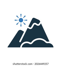 Mountain, mountains icon. Simple editable vector illustration.
