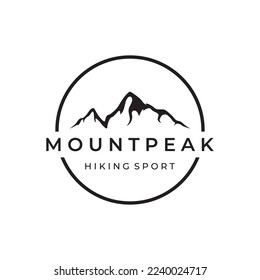 Mountain or mountains silhouette logo.Logos for climbers, photographers, businesses.