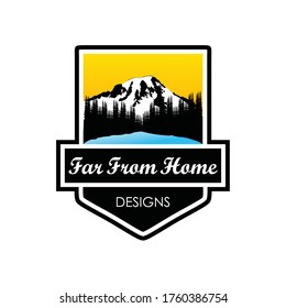 MOUNTAIN NATURAL EMBLEM VECTOR LOGO