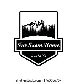 MOUNTAIN NATURAL EMBLEM VECTOR LOGO
