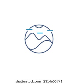 mountain natural landscape minimalist design logo template