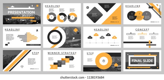 Mountain nature Business backgrounds of digital technology Yellow Colored elements for presentation templates Leaflet Annual report cover design Banner brochure layout design Flyer Vector illustration