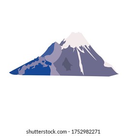 Ilustración del vector de dibujos animados de la naturaleza de montaña