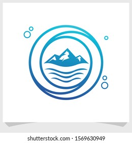 mountain nature element logo design inspiration, simple creative design vector