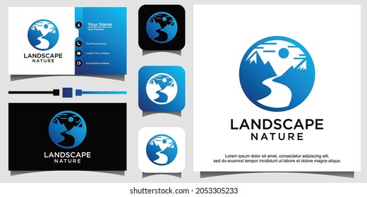Logo-Design des Bergnaturemblems