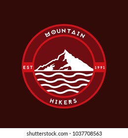 Mountain, nature, hiking club, outdoor activity, Logo Sign