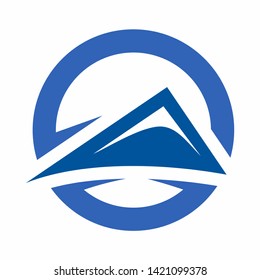 Mountain - Nature icon. Climb on mountain logo vector
