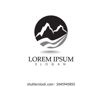 Mountain nature landscape  logo and symbols  icons template
