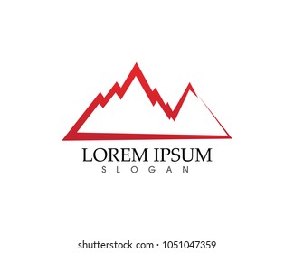 Mountain nature landscape  logo and symbols  icons template
