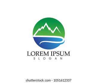 Mountain nature landscape  logo and symbols  icons template
