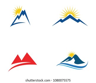 Mountain nature landscape  logo and symbols  icons template
