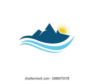 Mountain nature landscape  logo and symbols  icons template
