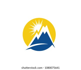Mountain nature landscape  logo and symbols  icons template

