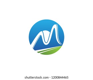 Mountain nature landscape logo and symbols icons template