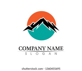 Mountain nature landscape  logo and symbols  icons template
