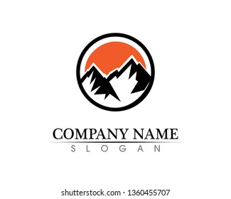 Mountain nature landscape  logo and symbols  icons template
