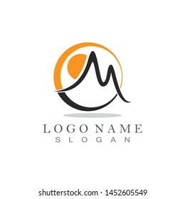 Mountain nature landscape logo and symbols icons template