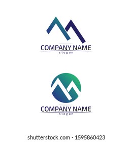 Mountain nature landscape  logo and symbols  icons template design Vector