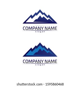 Mountain nature landscape  logo and symbols  icons template design Vector