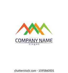 Mountain nature landscape  logo and symbols  icons template design Vector