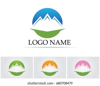 Mountain nature landscape  logo and symbols  icons template
