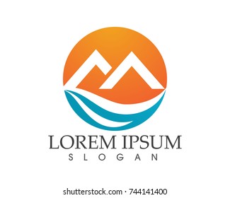 Mountain nature landscape  logo and symbols  icons template
