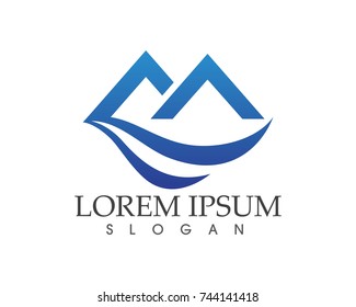 Mountain nature landscape  logo and symbols  icons template
